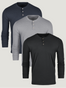 Basic Long Sleeve Henley 3 Pack | Fresh Clean Threads Canada