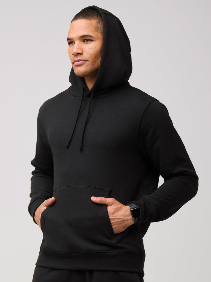 Men's Pullover Black Hoodie | Built to last + Ultra-Soft