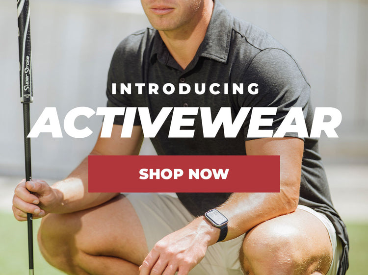 Men's activewear and performance fabric polos and crews
