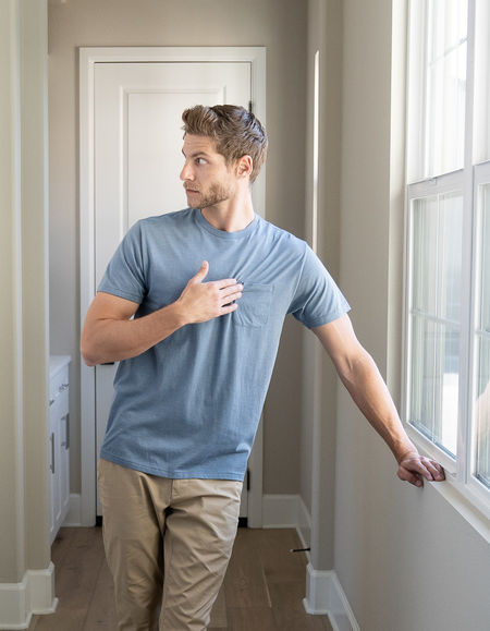 Wedgewood Pocket Tee from the Foundation Pocket Tee 3 Pack | Fresh Clean Threads Canada