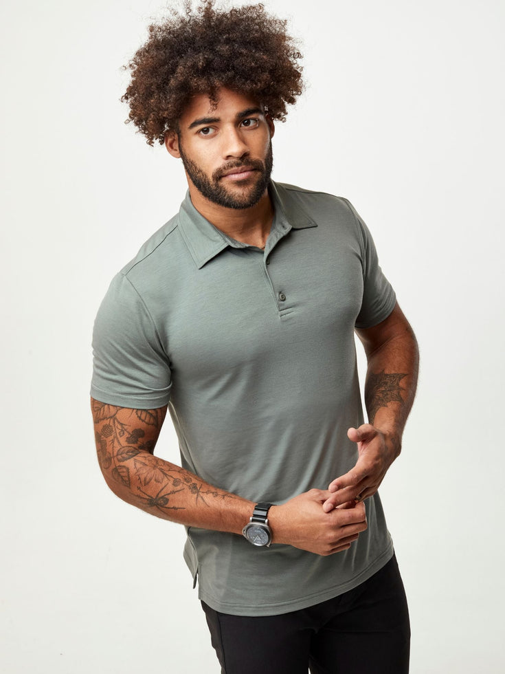 Performance Polo Mercury Green | Men's Activewear Collection