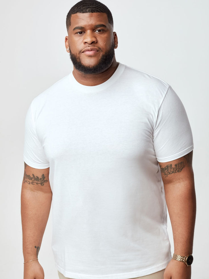 Men's White Crew Neck T-shirt | 100-day satisfaction guarantee