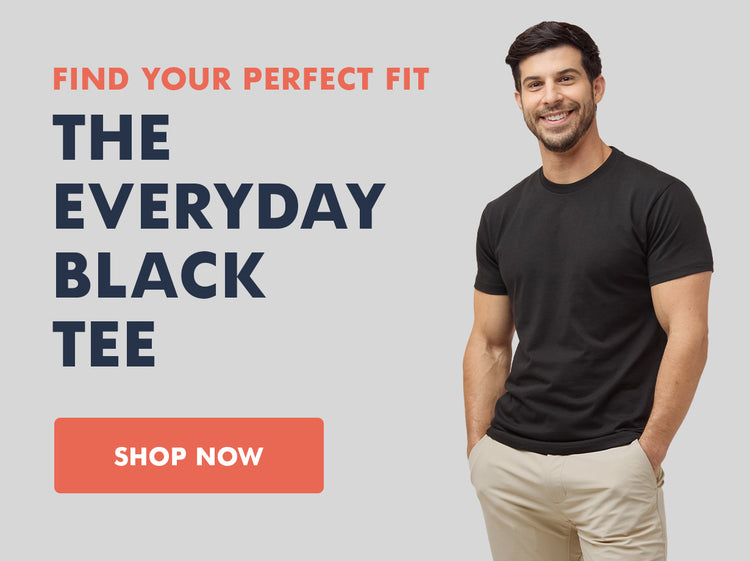 Black Crew Neck Tees for Men | Pre-shrunk and built to last
