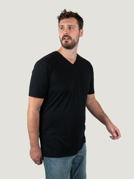 5 CM longer torso # Tall Black Tall V Neck | Fresh Clean Threads Canada