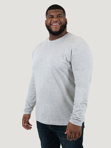 Heather Grey Long Sleeve Crew Neck Tee | Long Sleeve Basic 3-Pack