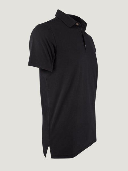 Black Polo with durable sleeves | Fresh Clean Threads Canada
