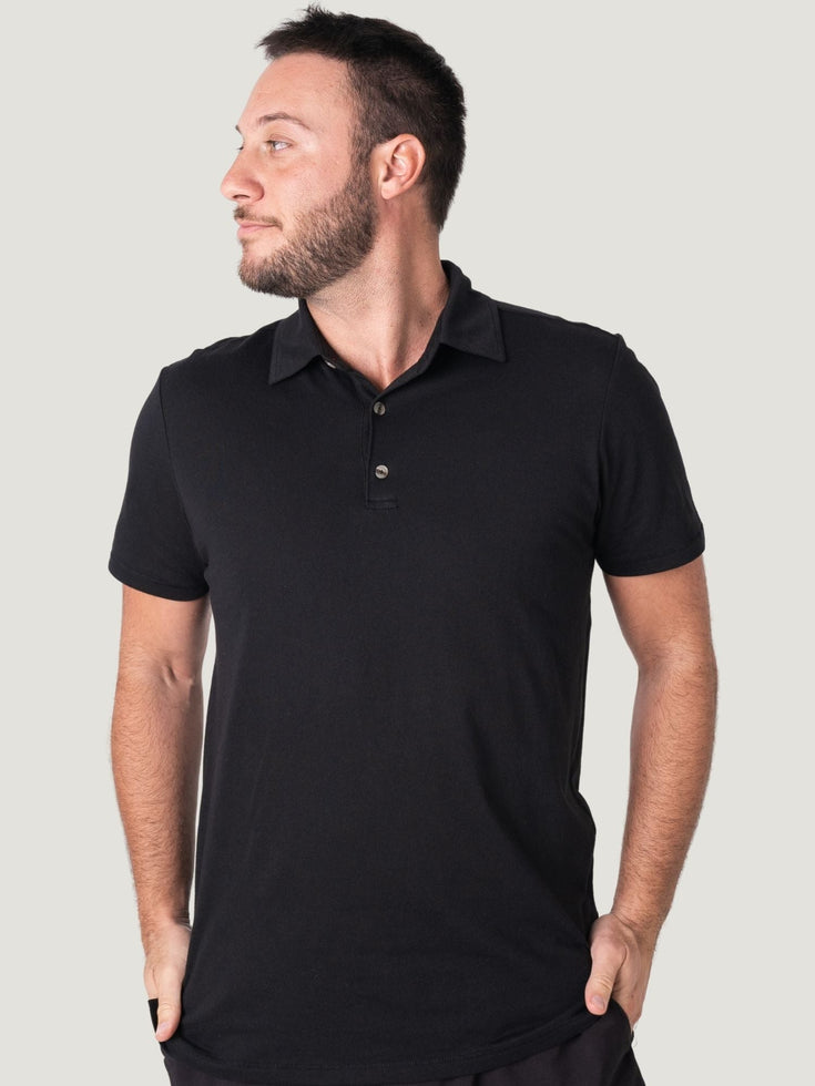 Super Soft Black Polo | Fresh Clean Threads Canada