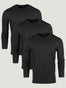 All Black Long Sleeve Crew 3 Pack | Fresh Clean Threads Canada
