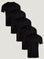 All Black Crew Neck 5 Pack | Fresh Clean Threads Canada