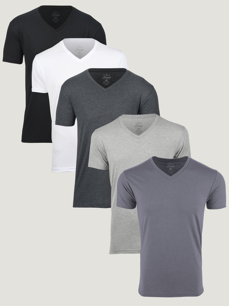 Basic V Neck 5 Pack | Fresh Clean Threads Canada