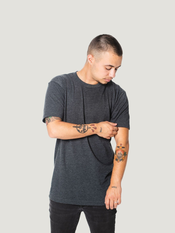 Charcoal Crew Neck Tee | Fresh Clean Threads Canada