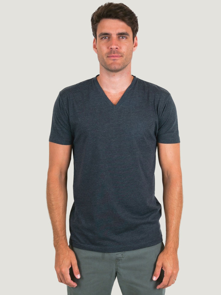 Charcoal V Neck StratuSoft Tee | Fresh Clean Threads Canada