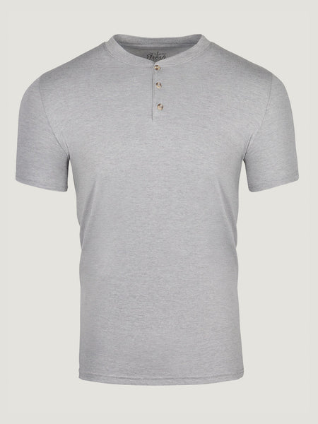 Heather Grey Short Sleeve Henley