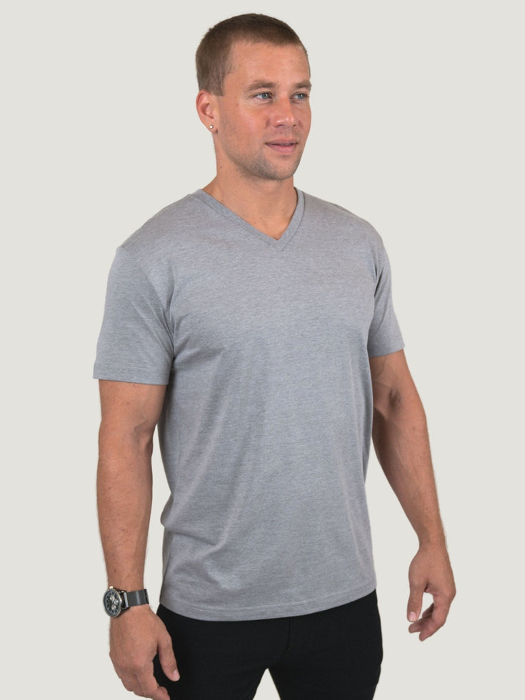 Heather Grey V Neck | Fresh Clean Threads Canada
