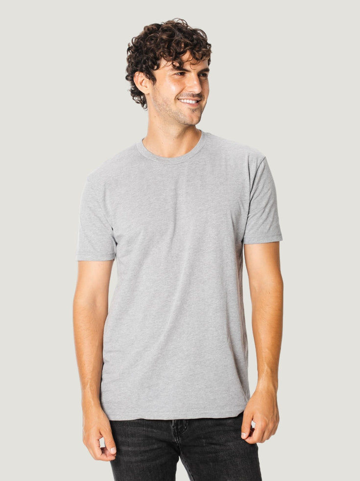 Heather Grey Crew Neck Tee Size Medium | Fresh Clean Threads Canada