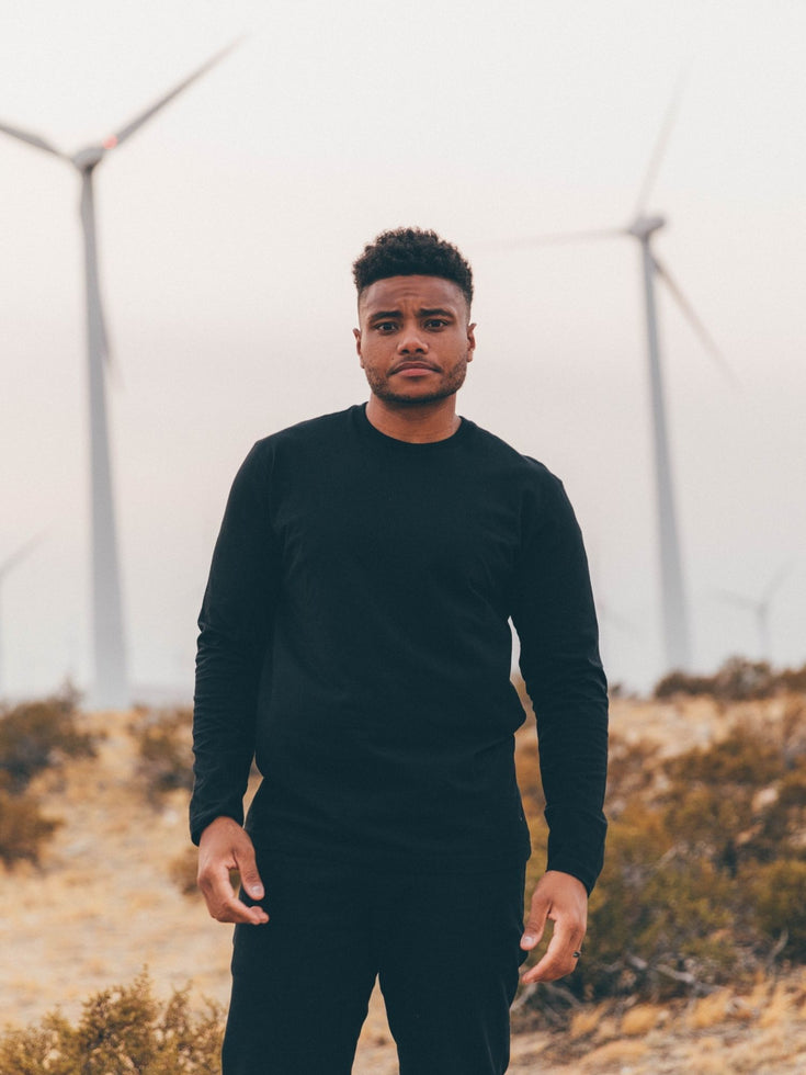 Men's Black Long Sleeve Top | Superior Comfort, Great Value
