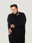 Long Sleeve Black Crew T-shirt | Big & Tall Sizes available