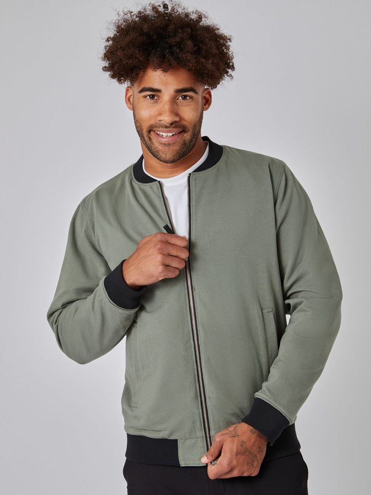 Completely Reversible Green Bomber Jacket | Fresh Clean Threads Canada