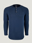 Navy Slim Fit Long Sleeve Henley t-shirt