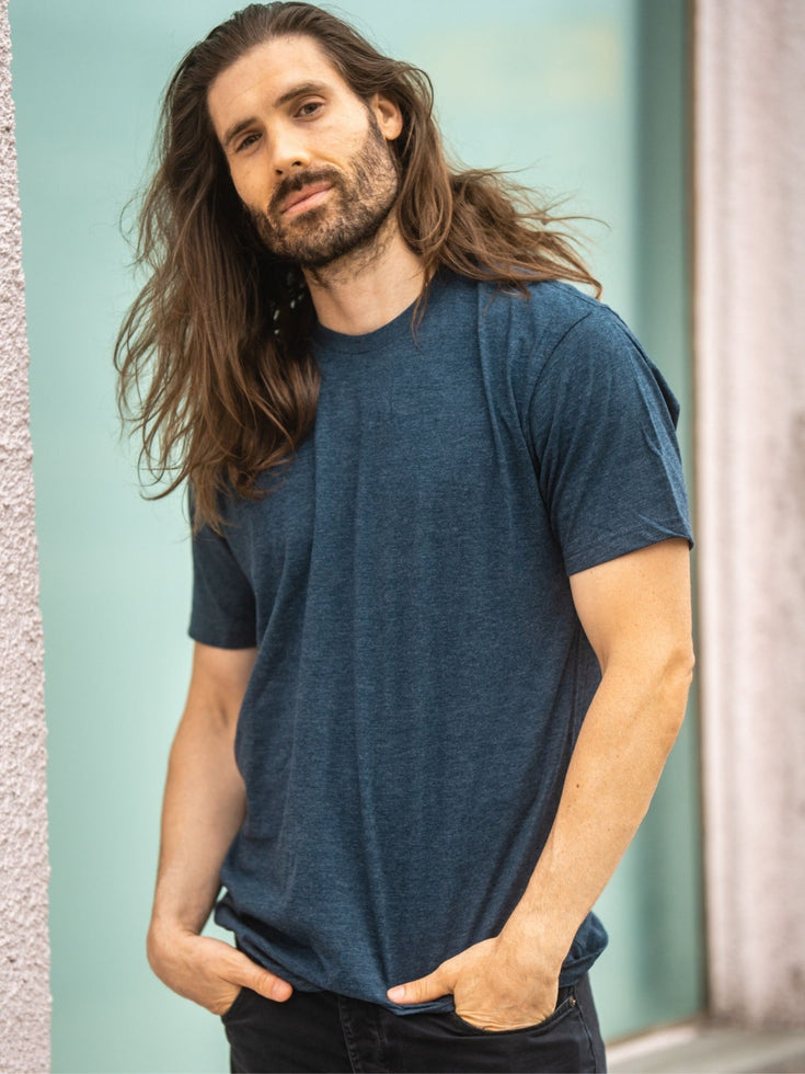 Navy Crew Neck Tee Size Large | Fresh Clean Threads Canada