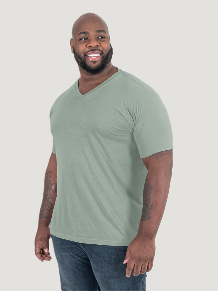 Vintage Green V Neck | Fresh Clean Threads Canada