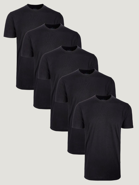 Tall Crew All Black 5-Pack