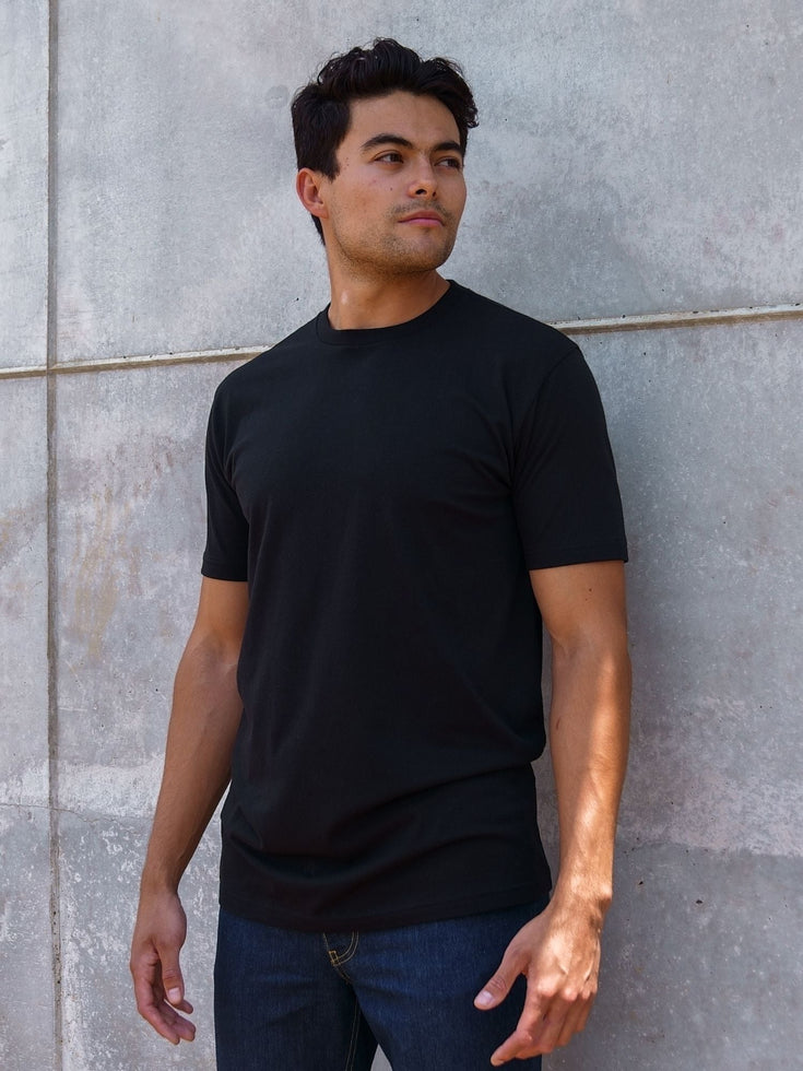 Black Crew Neck | Fresh Clean Threads Canada