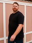 Tall Black Crew Neck with 2.5 cm longer sleeve | Fresh Clean Threads Canada