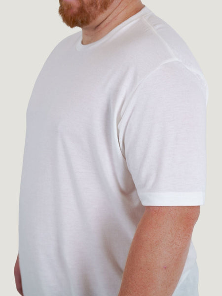 Tall White Crew Neck Tee | Fresh Clean Threads Canada