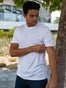 Tall White Crew Neck Tee | Fresh Clean Threads Canada