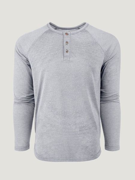 Vintage White Slim Fit Long Sleeve Henley