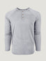Vintage White Slim Fit Long Sleeve Henley t-shirt