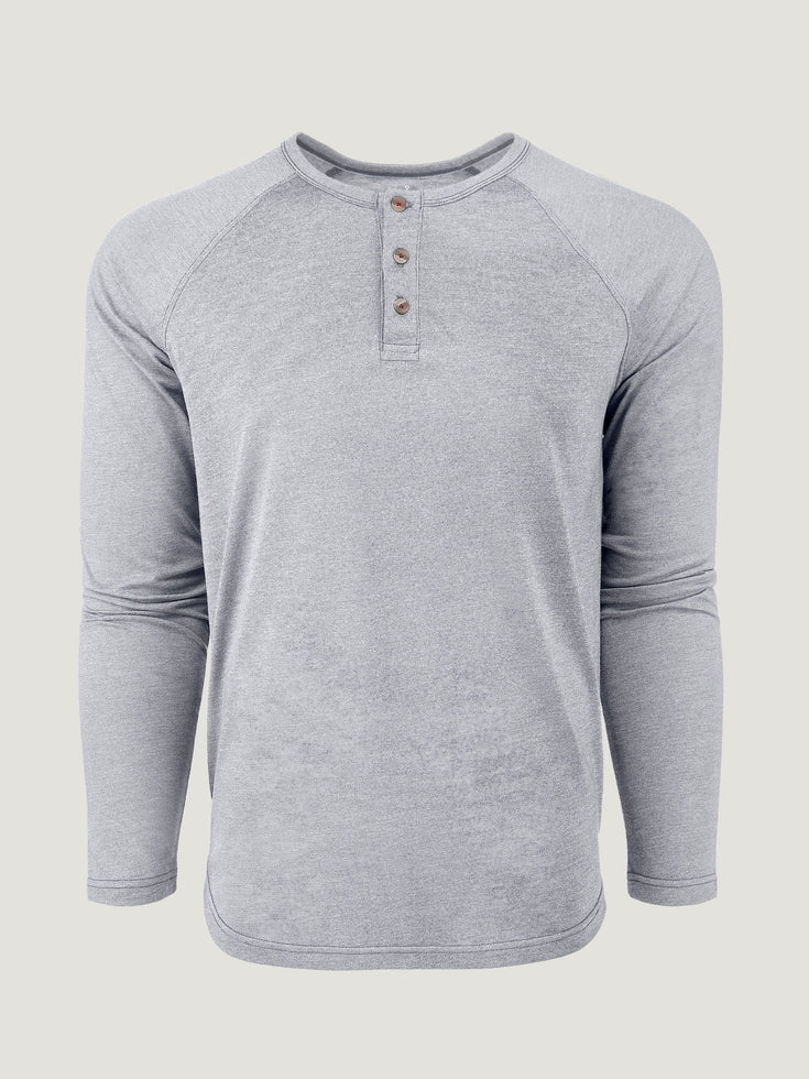 Vintage White Slim Fit Long Sleeve Henley t-shirt