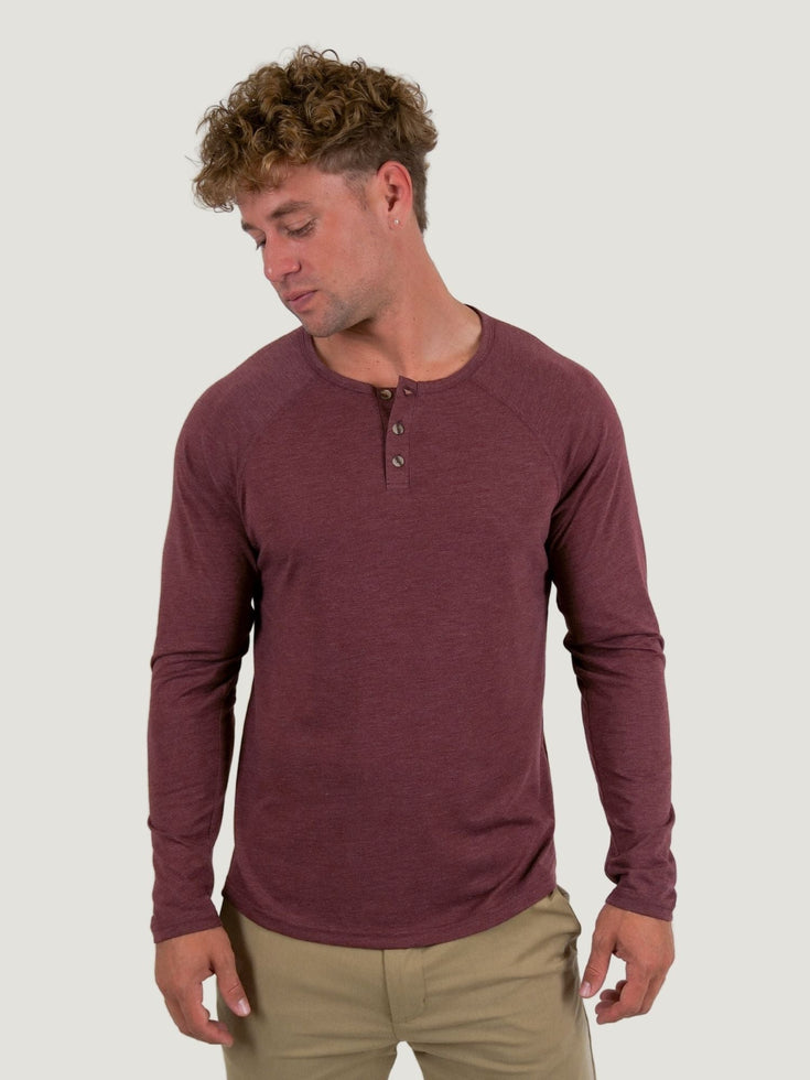 Garnet Slim Fit Long Sleeve Henley
