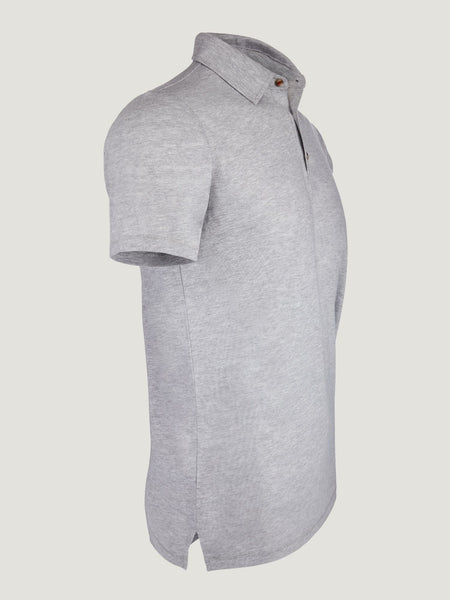 Heather Grey StatuSoft Polo | Fresh Clean Threads Canada 