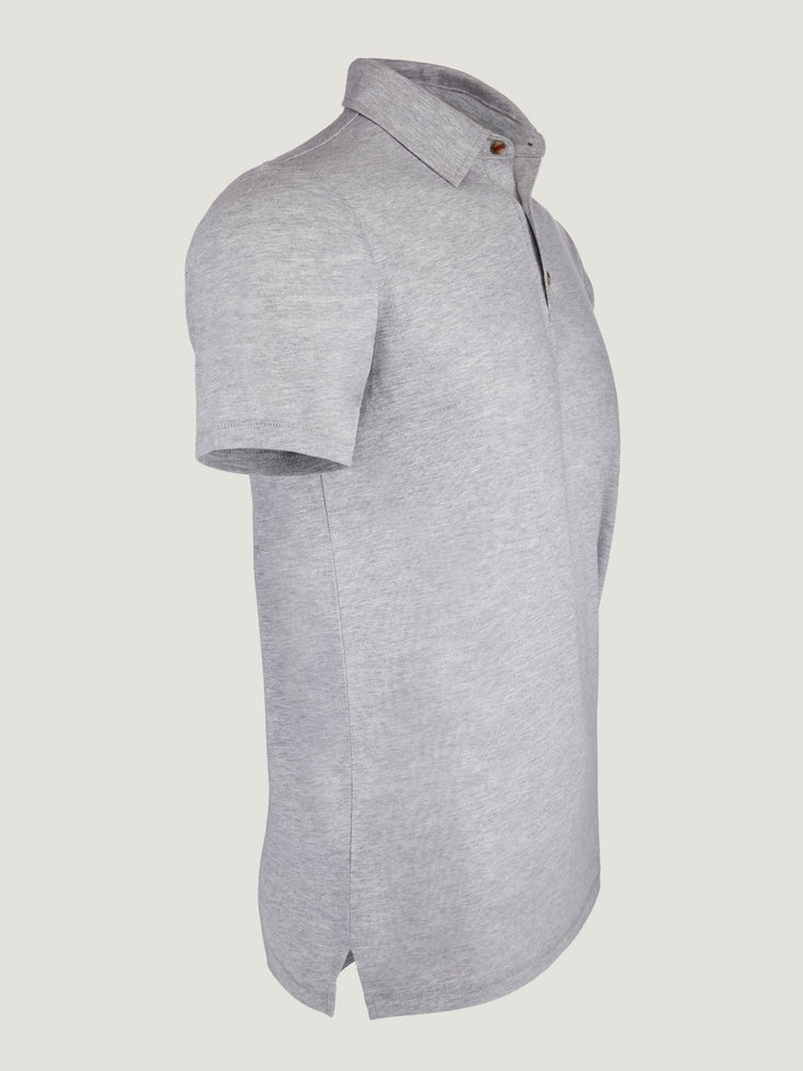 Heather Grey StatuSoft Polo | Fresh Clean Threads Canada 
