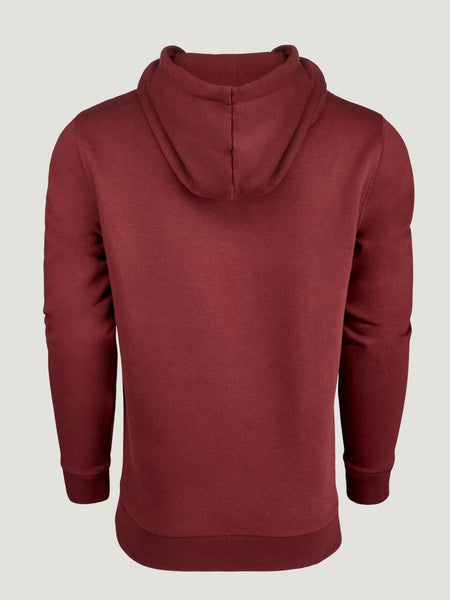 Garnet Hoodie with  hood lined with dyed-to-match jersey knit | Fresh Clean Threads Canada