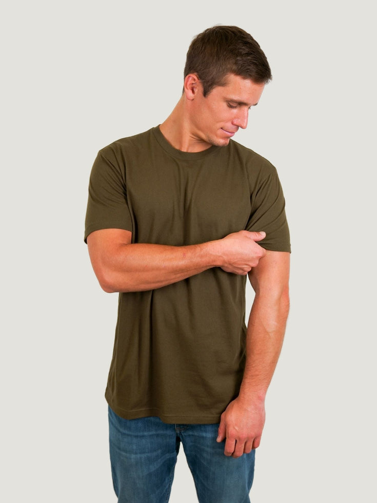 Olive Crew Neck | Fresh Clean Threads Canada