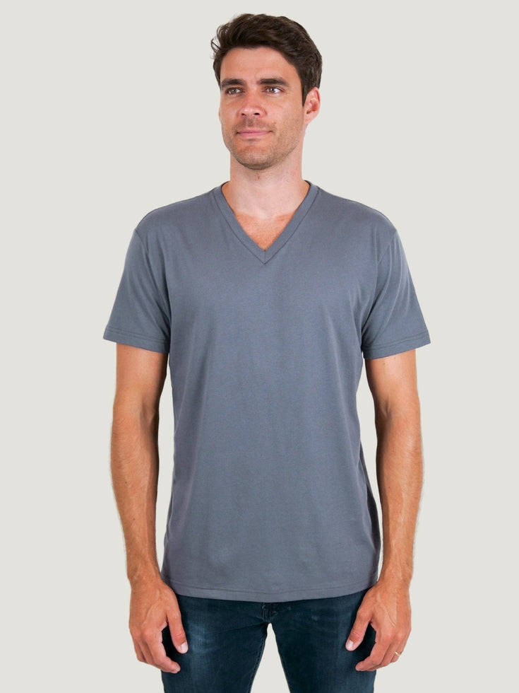 Slate StratuSoft V Neck | Fresh Clean Threads Canada