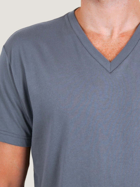 6040 StratuSoft blend Slate V Neck | Fresh Clean Threads Canada