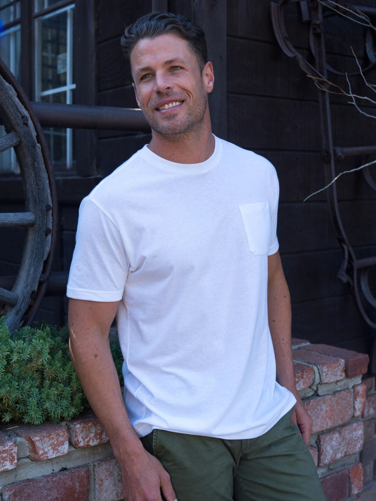 White Stratusoft Pocket Tee | Fresh Clean Threads Canada