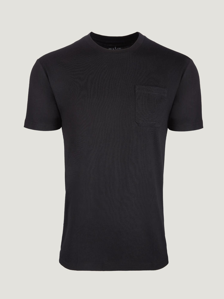 Black Pocket Tee | Fresh Clean Threads Canada