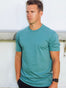 Vintage Blue Crew Neck Lifestyle Model Size M | Fresh Clean Threads Canada