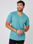 Vintage Blue V-Neck Tee Studio Model Size XL | Fresh Clean Threads Canada