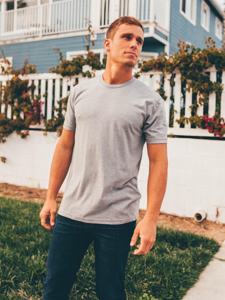 Heather Grey Crew Neck | Fresh Clean Threads Canada