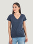 Odyssey Blue Women's V-Neck tee Size XS | Fresh Clean Threads