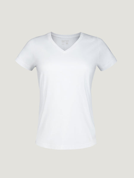 Women's White V-Neck