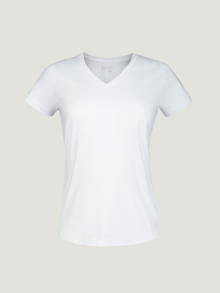 Women's White V-Neck | Fresh Clean Threads