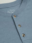 Wedgewood Short Sleeve Henley with signature red stitching | Fresh Clean Threads Canada