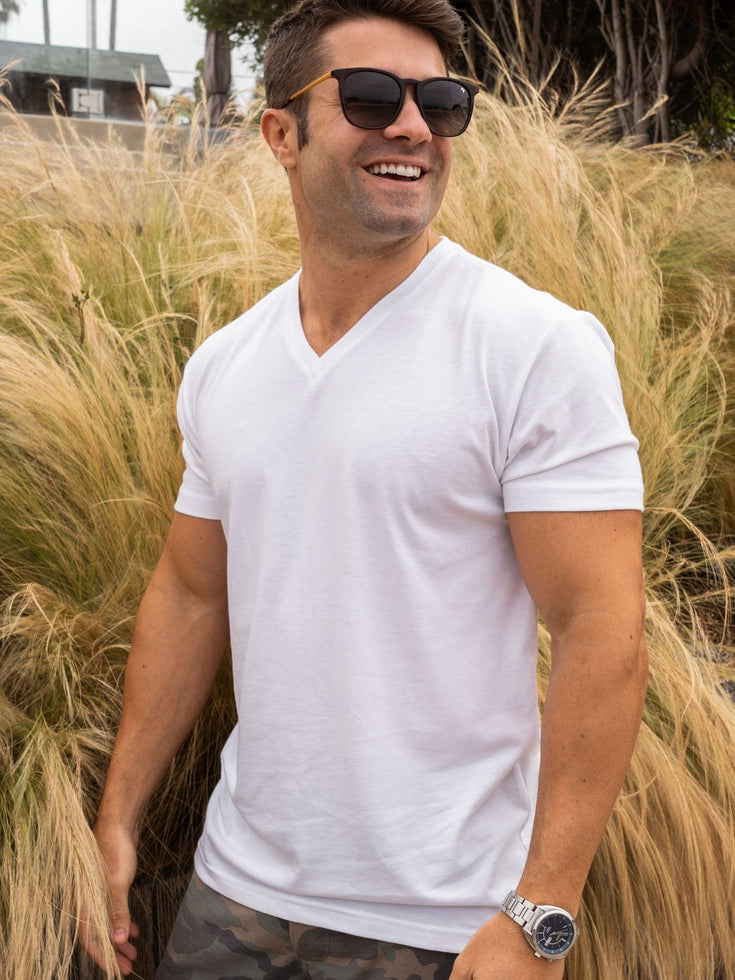 White V Neck | Fresh Clean Threads Canada